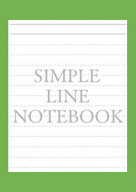 SIMPLE GRAY LINE NOTEBOOK/GREEN/YELLOW