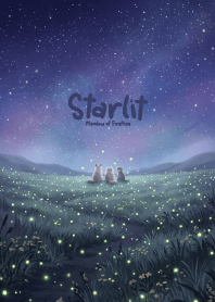 Starlit Meadow of Fireflies