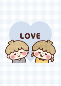 Love Couple and Gingham Check Theme -30-