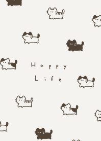 ゆるい猫。ダークブラウン