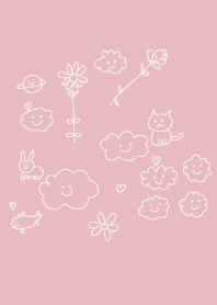 Dull pink Nakayoshi Milk white g