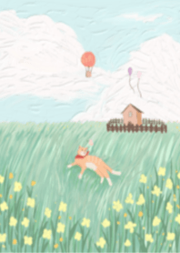 Have fun with the orange cat.