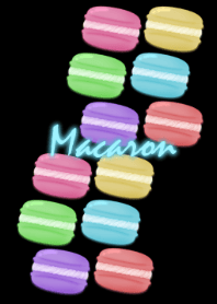 Macaron pattern -Black-