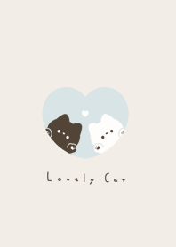 貓和心 |light blue brown.