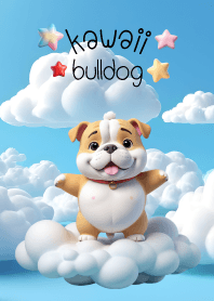 Kawaii bulldog in Could Theme (JP)