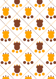 Round flower and stitch orange