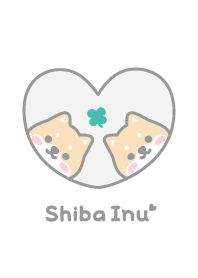 Shiba Inu Clover - White