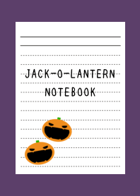 JACK-O-LANTERN NOTEBOOK-DEEP PURPLEj