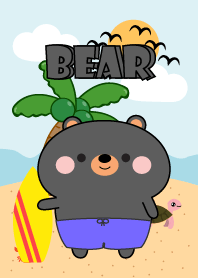 Black Bear On The Beach  Theme