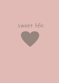 sweet life heart :)pinkbeige