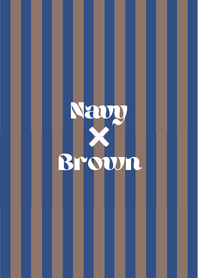 Simple Stripe (Navy & Brown)