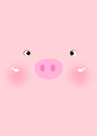 Simple Cute Pink Pig Face theme Vr.2