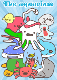 The aquarium - two illustrations set -