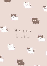 可喵喵小貓。 pink beige