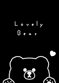 Popping Bear(line)/black wh