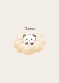 Panda in Donut -brown-