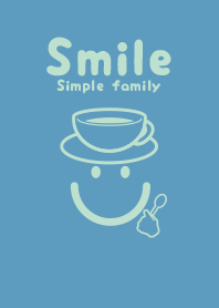 Smile & Teatime Aqua Gray