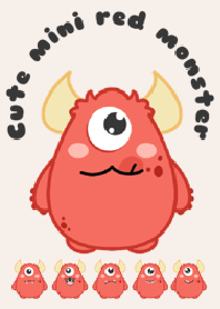 Cute mini red monster