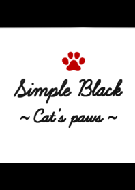 Simple Black ~Cat's paws~