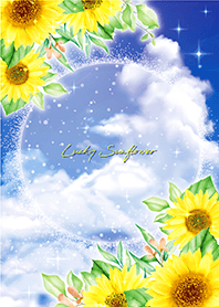 Bring good luck Blue sky & Sunflowers 6*