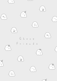 Ghost Friend Pattern(line)/gray,whfil