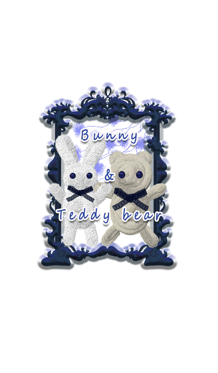 Sweet bunny and teddy bear 01