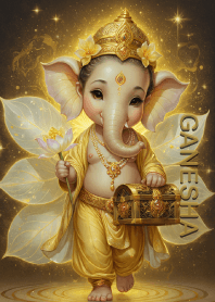 Yellow Ganesha -Wealth & Rich Theme