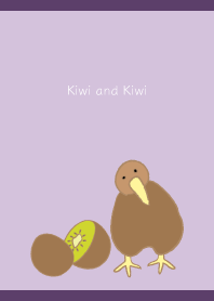 Kiwi and Kiwi on purple