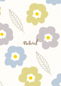 Cute 3colored flowers and leaves7 Japan