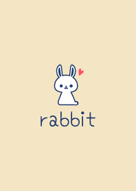 シンプルうさぎ3＊ネイビー