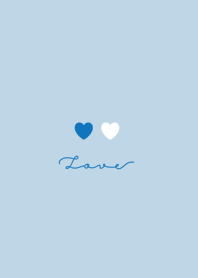 Pair Hearts :blue white