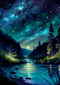 Beautiful starry night view#2558