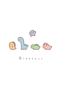 ゆる恐竜。白。