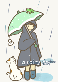 下雨天的女孩