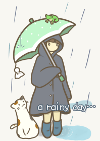 Girl on a rainy day