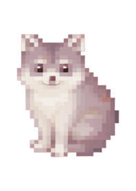 Raccoon Pixel Art Theme  BW 03