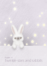 Twinkle stars and rabbits/ purple 14