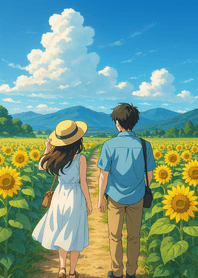 Sunflower Field Bright Summer