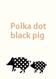 Polka dot black pig