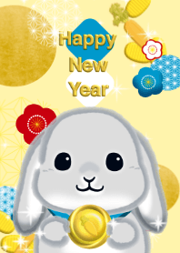 Happy New Year!!(rabbit, blue)