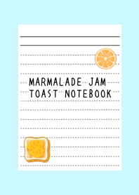 MARMALADE JAM TOAST NOTEBOOK-LIGHT BLUEj
