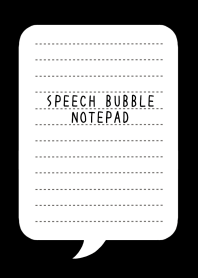SPEECH BUBBLE NOTEPADj-BLACK