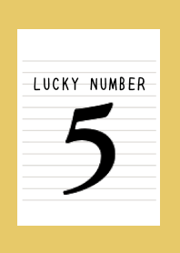 LUCKY NUMBER 5 NOTEBOOK/DUSTY YELLOW