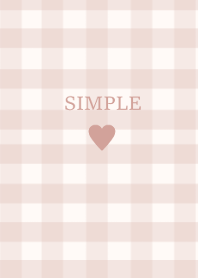 SIMPLE HEART ::check pinkbeige