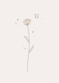 simple cute beige flower