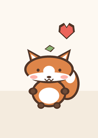 Minimalist Cute Fox Solid Color
