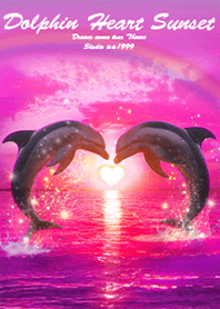 Wishes come true  Heart and dolphin