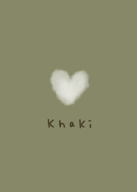 Khaki beige. A fluffy heart.