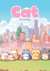cat family in town