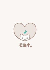 Cat Musical note [Dullness Beige]